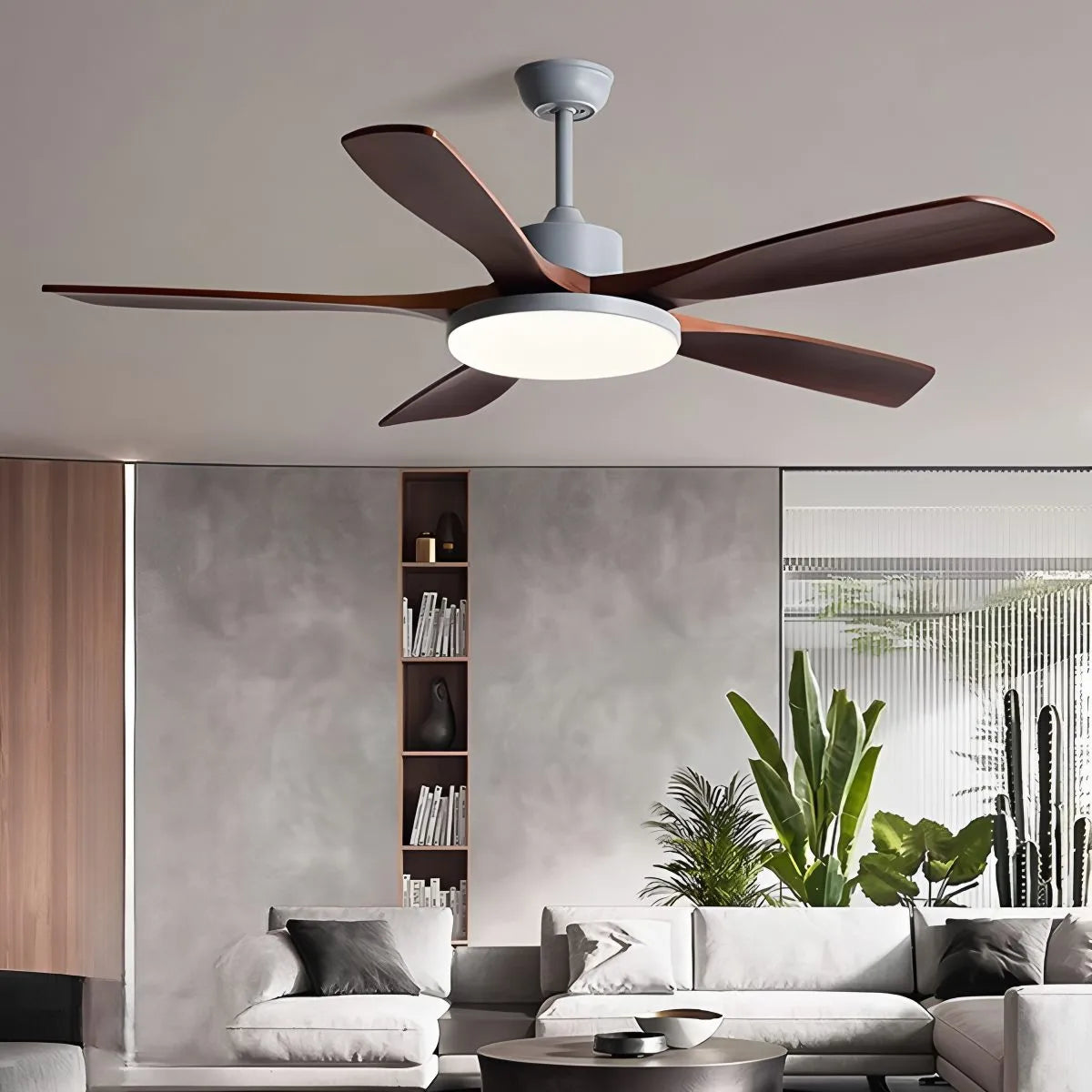Antizer Living Room Minimalist Ceiling Fan with Light