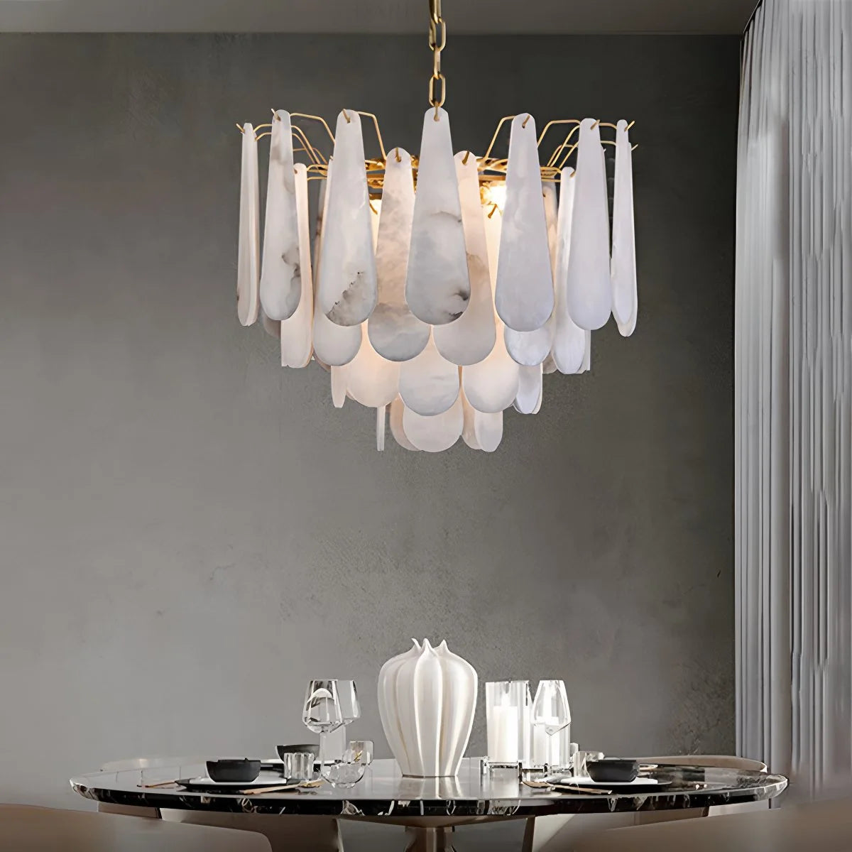 Antizer Modern Luxury Multi-layer Marble Chandelier