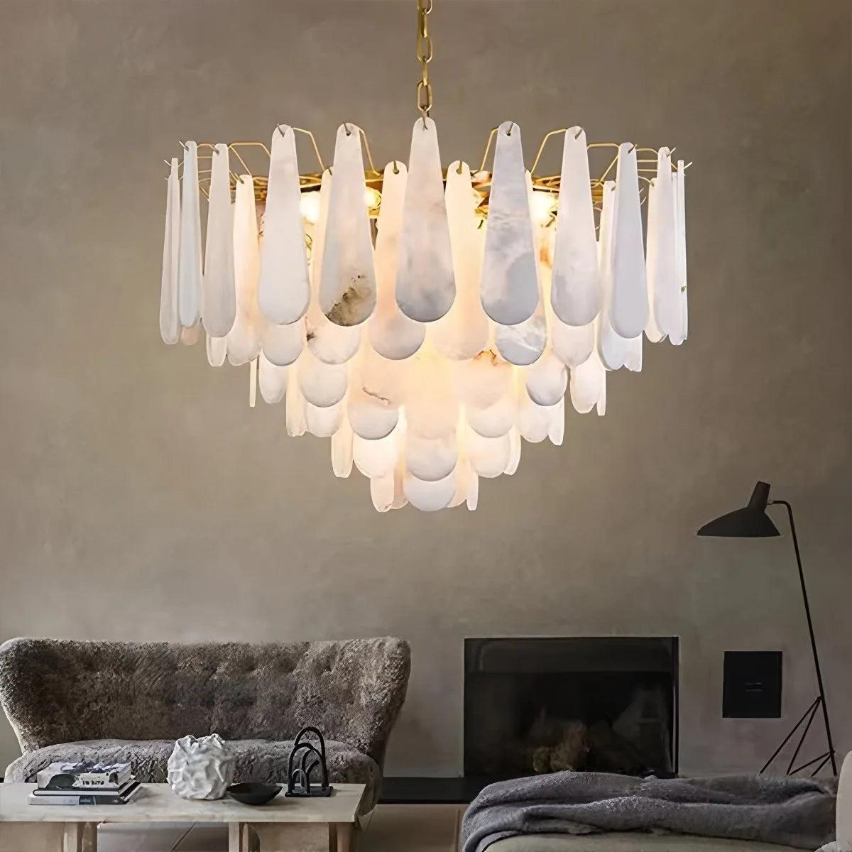Antizer Modern Luxury Multi-layer Marble Chandelier