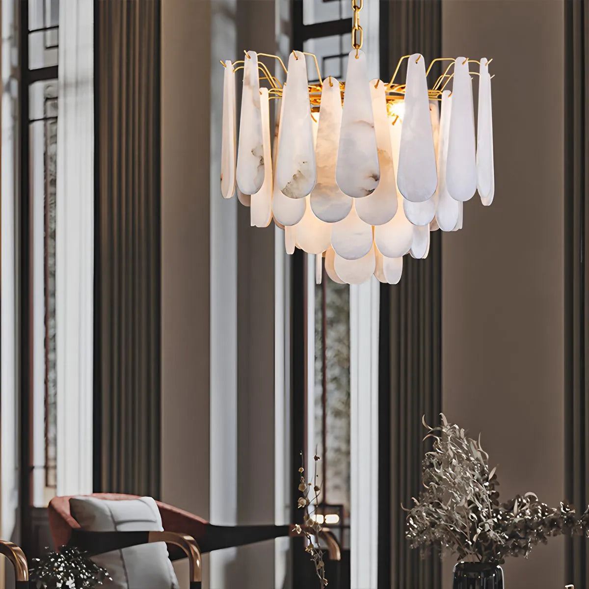 Antizer Modern Luxury Multi-layer Marble Chandelier