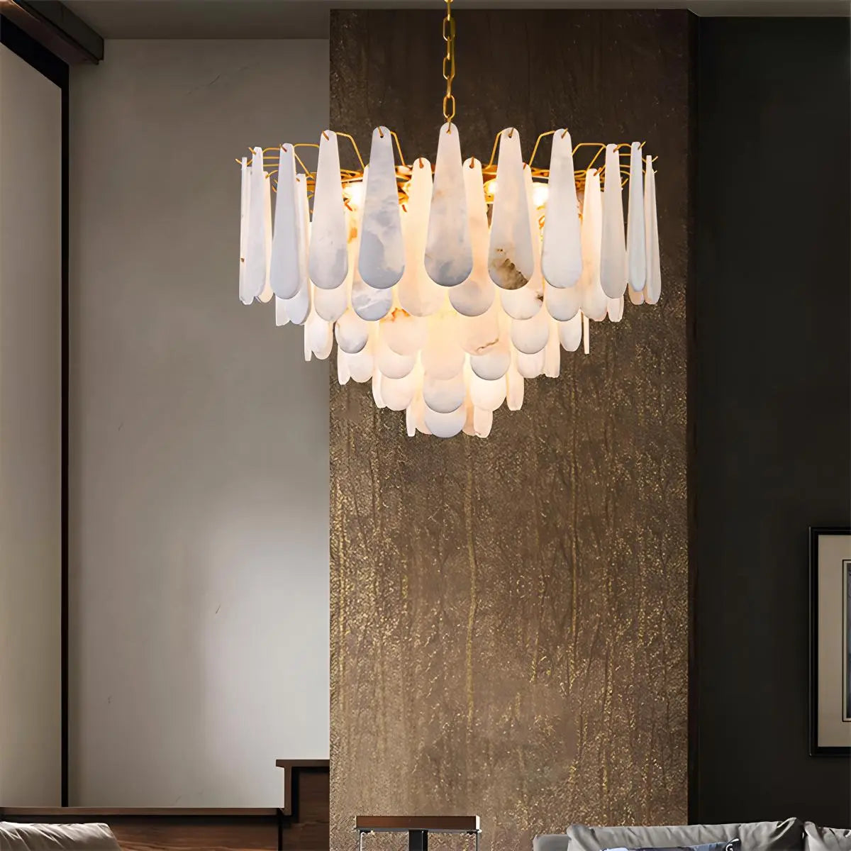 Antizer Modern Luxury Multi-layer Marble Chandelier