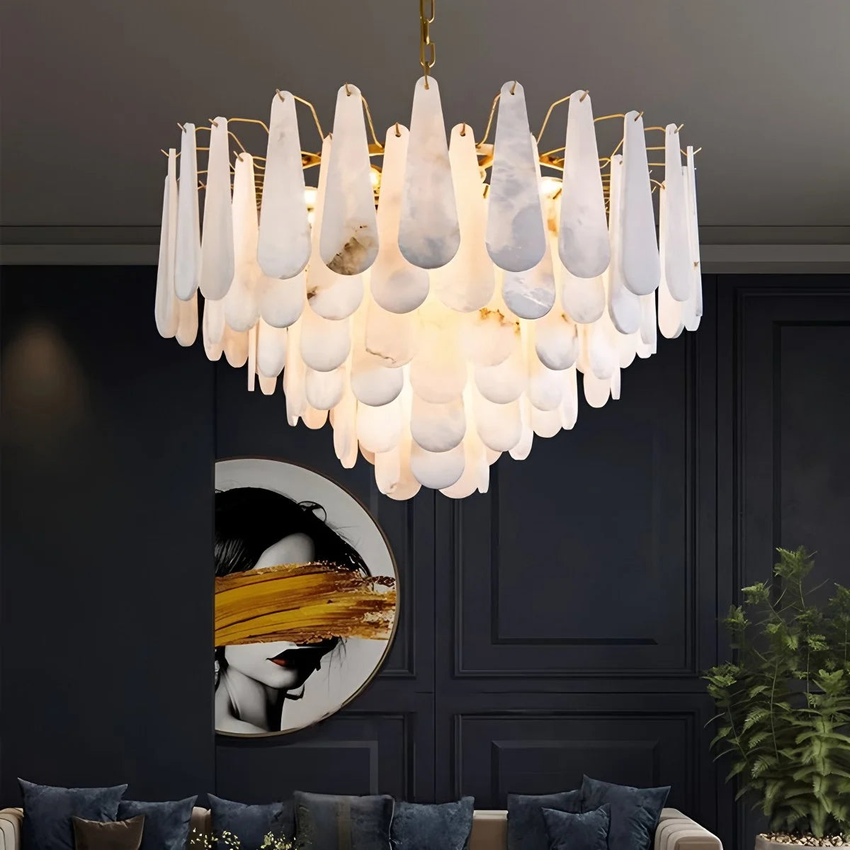 Antizer Modern Luxury Multi-layer Marble Chandelier