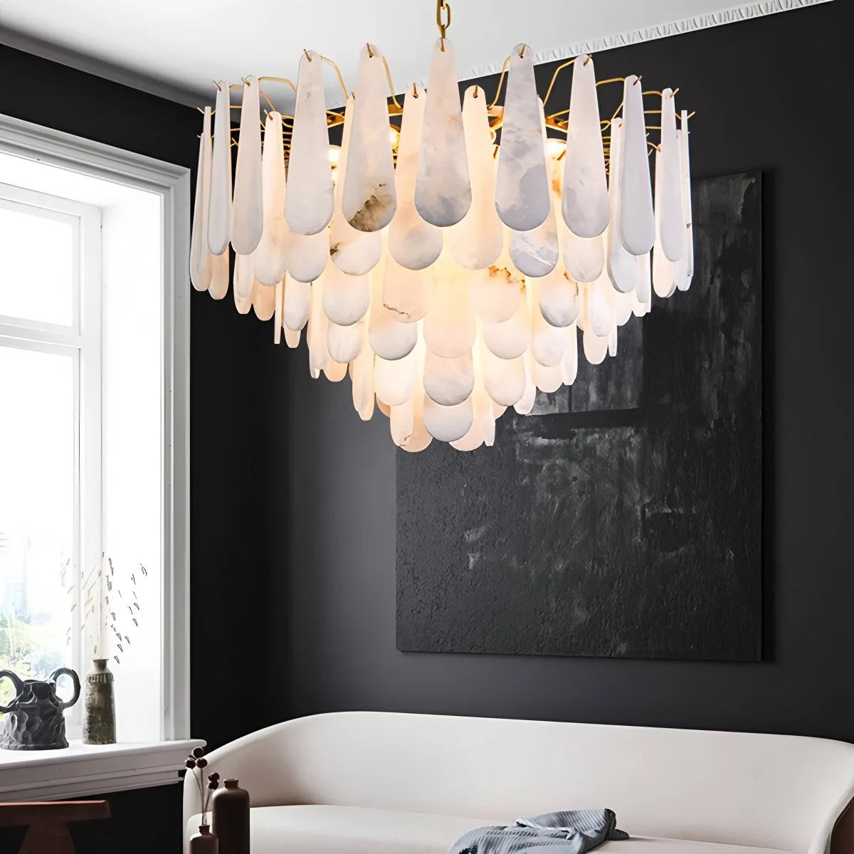 Antizer Modern Luxury Multi-layer Marble Chandelier