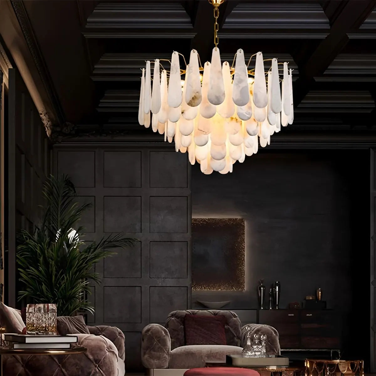 Antizer Modern Luxury Multi-layer Marble Chandelier