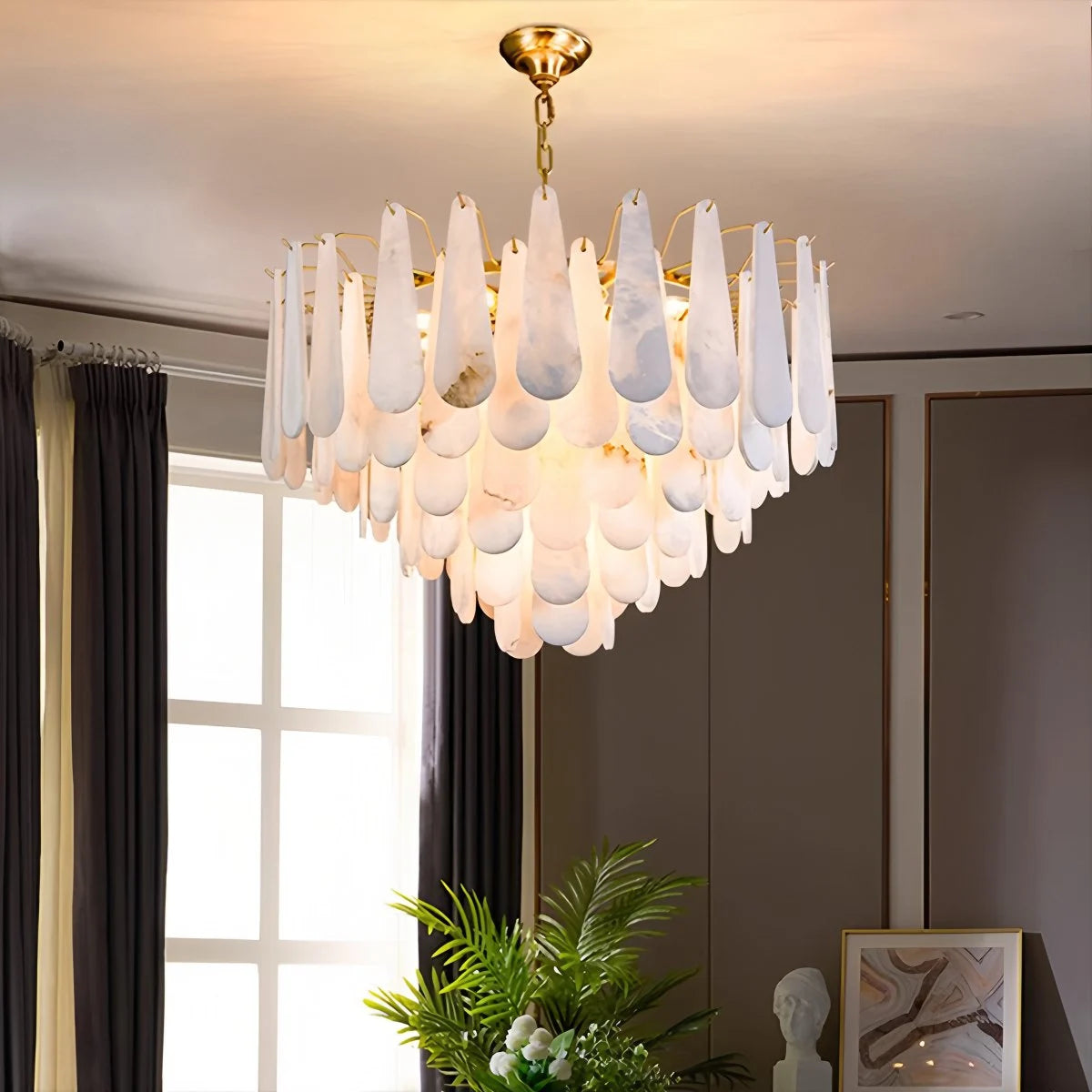 Antizer Modern Luxury Multi-layer Marble Chandelier