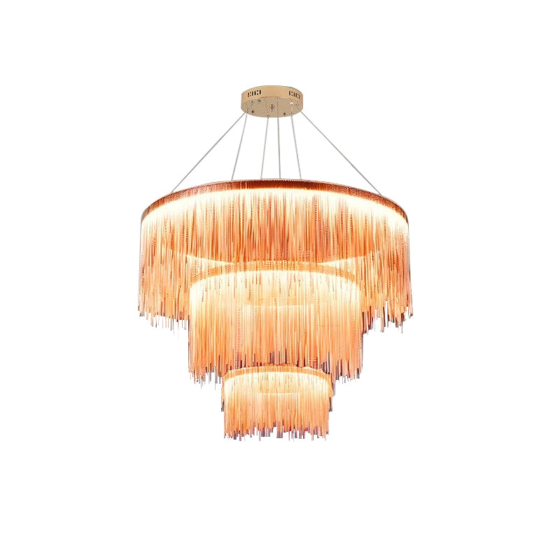 Antizer Modern Art Decor Tassel Chandelier