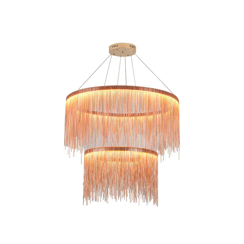 Antizer Modern Art Decor Tassel Chandelier