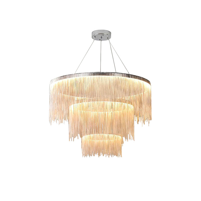 Antizer Modern Art Decor Tassel Chandelier