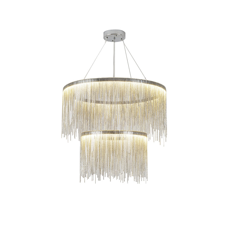 Antizer Modern Art Decor Tassel Chandelier