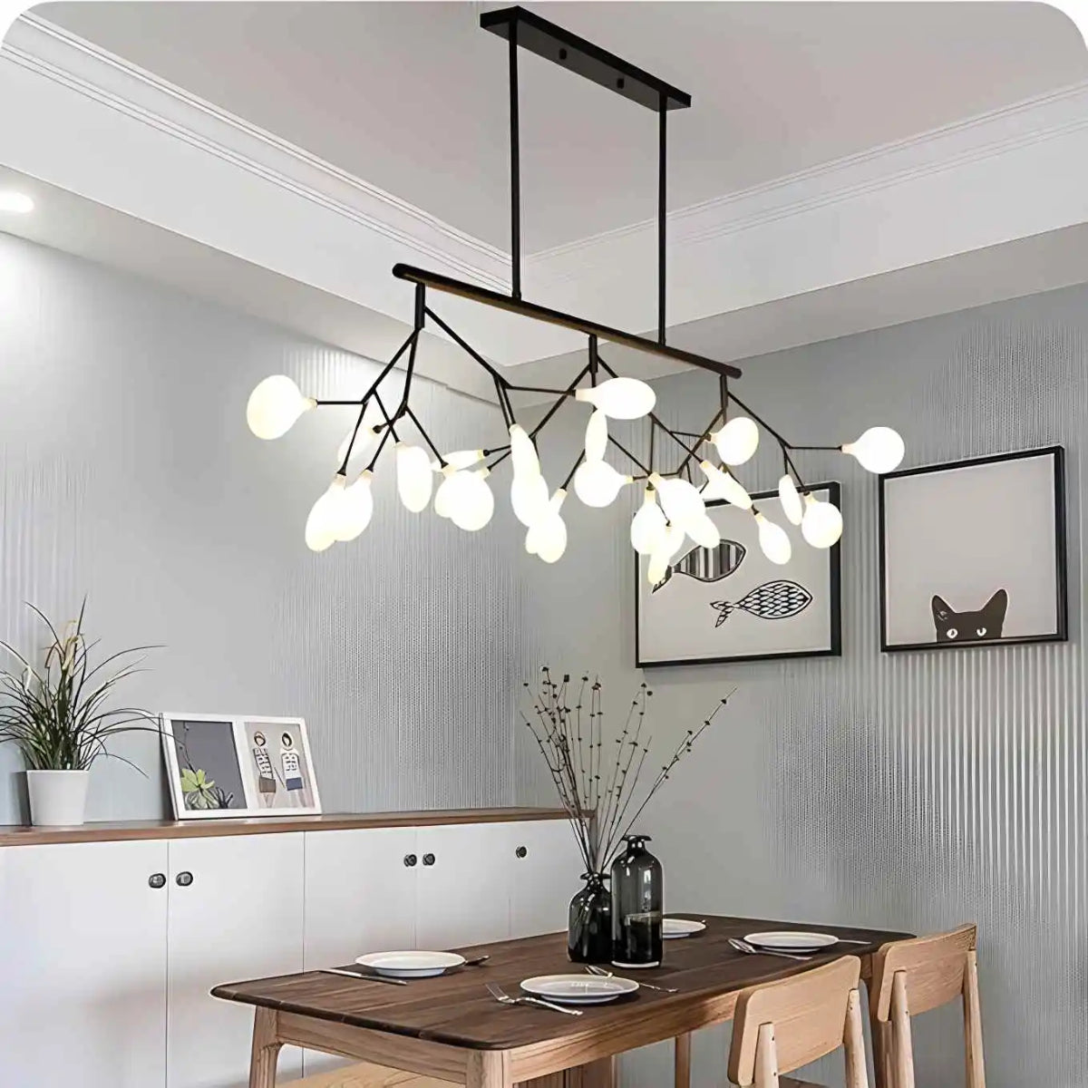Antizer Black Firefly LED Chandelier