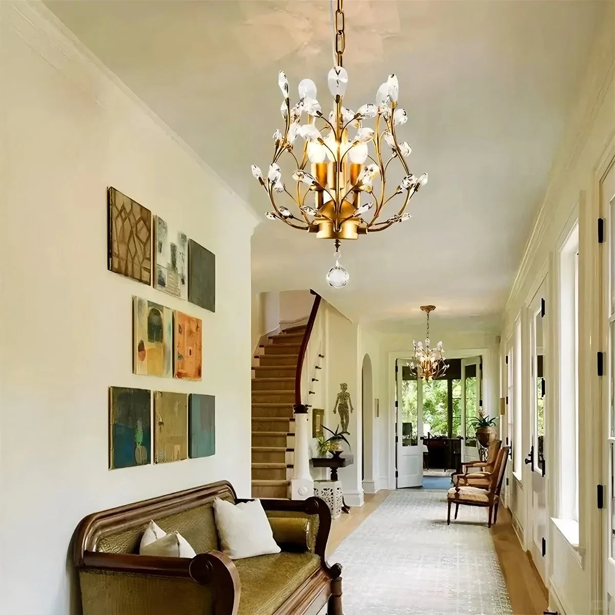 Antizer Branch Crystal Chandelier for Living Room