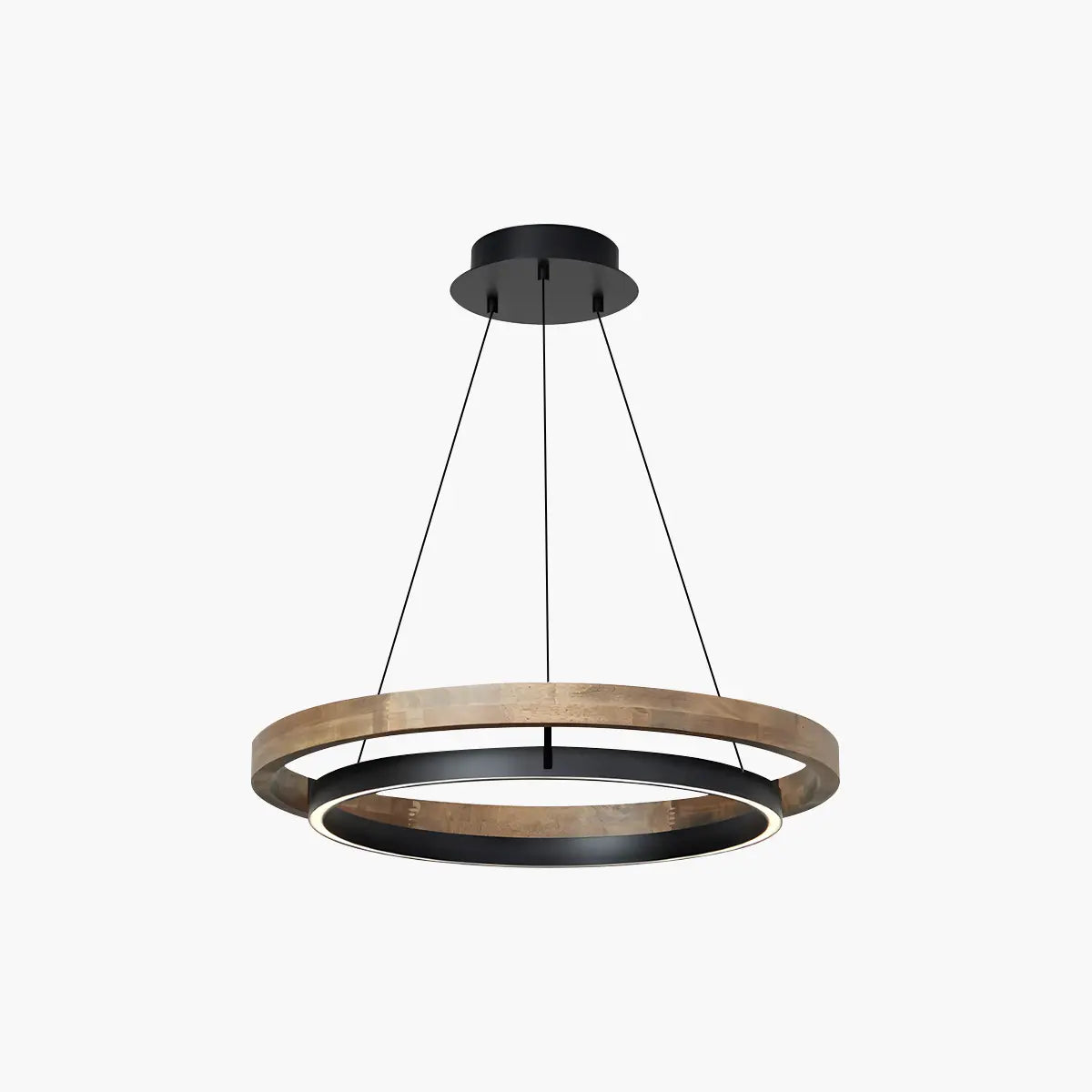 Antizer Circular LED Wood Chandelier for Dining Room