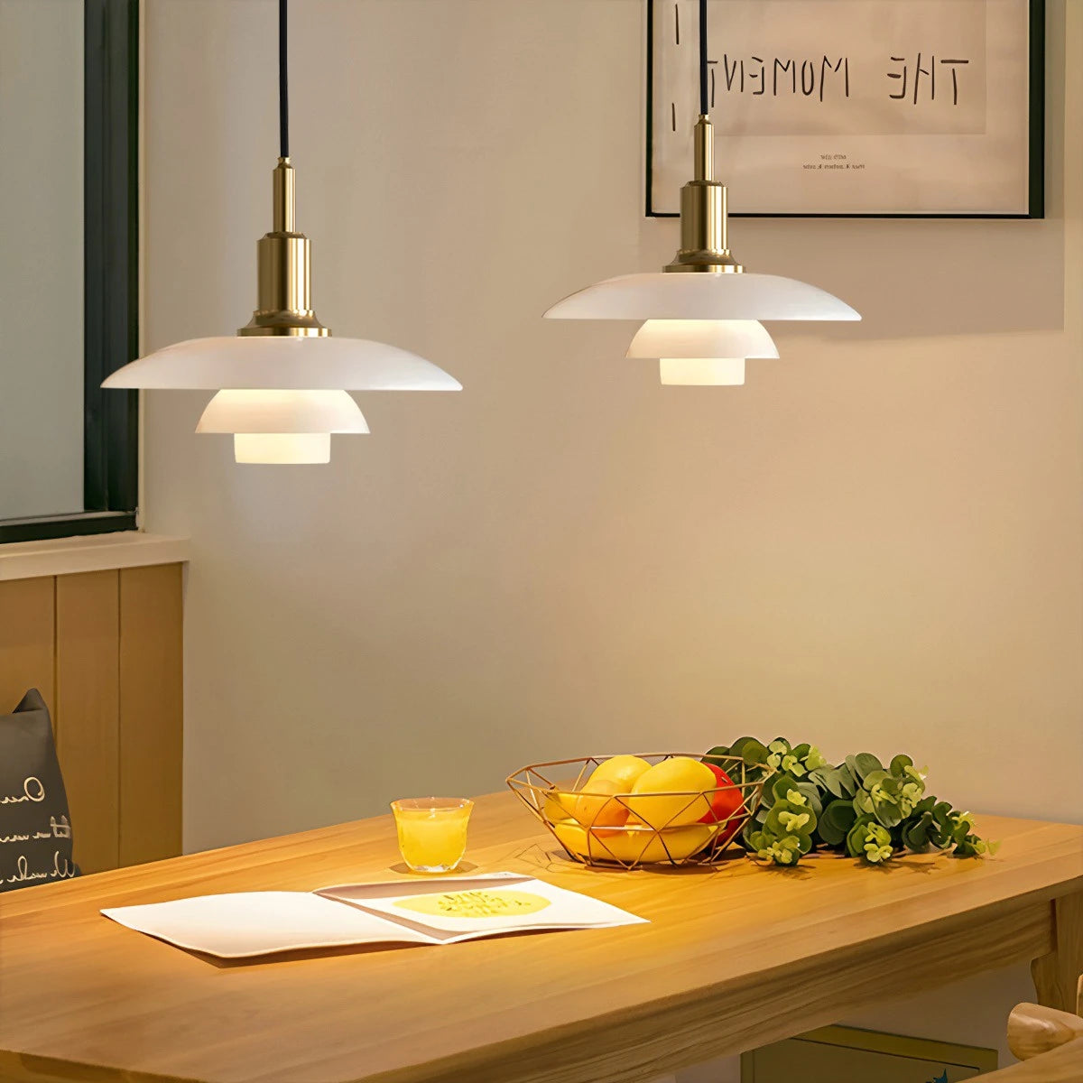 Antizer Danish Designer Glass Pendant Lamp for Kitchen