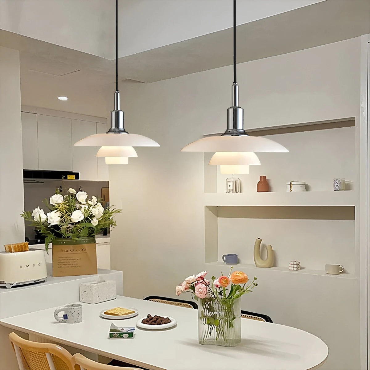 Antizer Danish Designer Glass Pendant Lamp for Kitchen