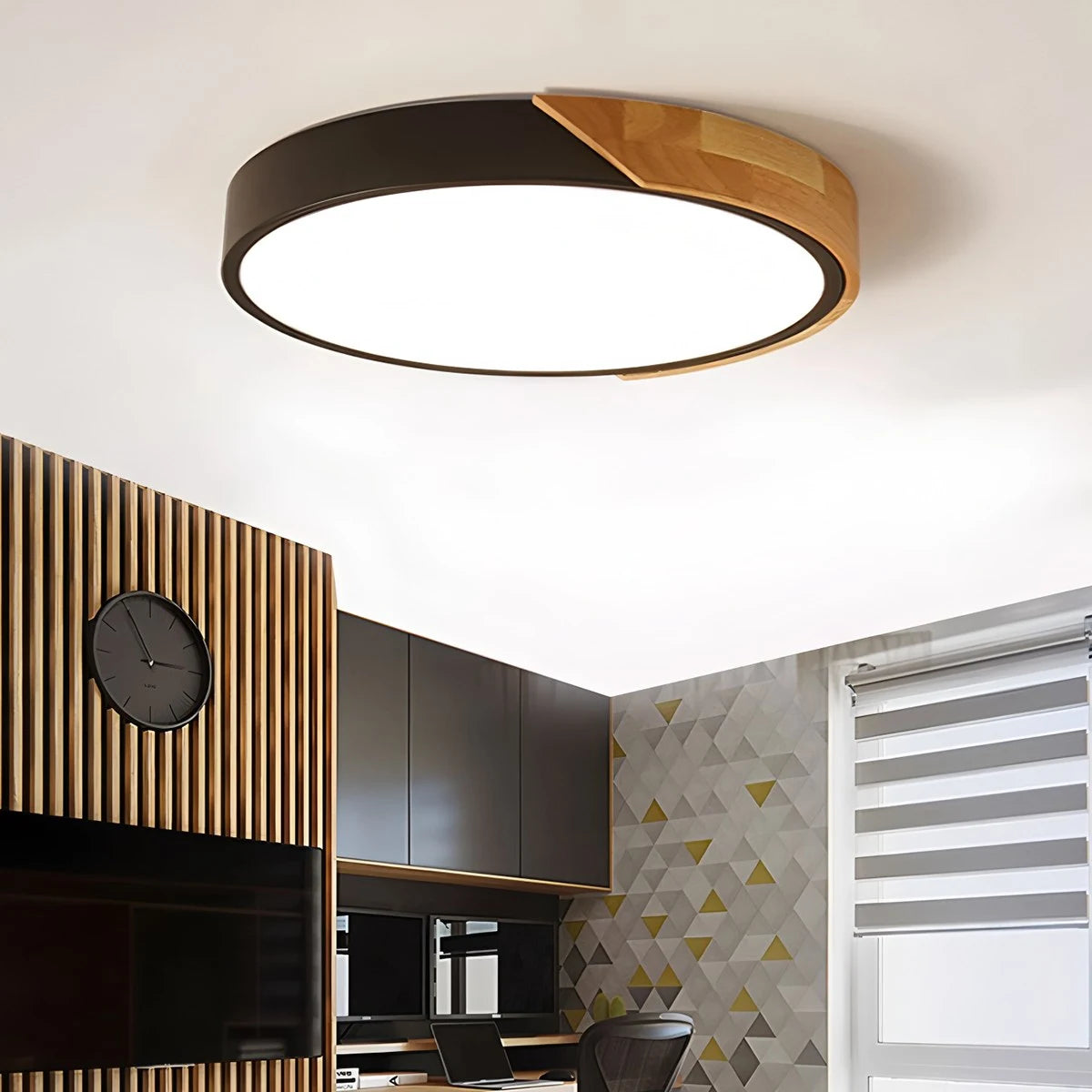 Antizer Minimalist Wood Ceiling Light for Bedroom