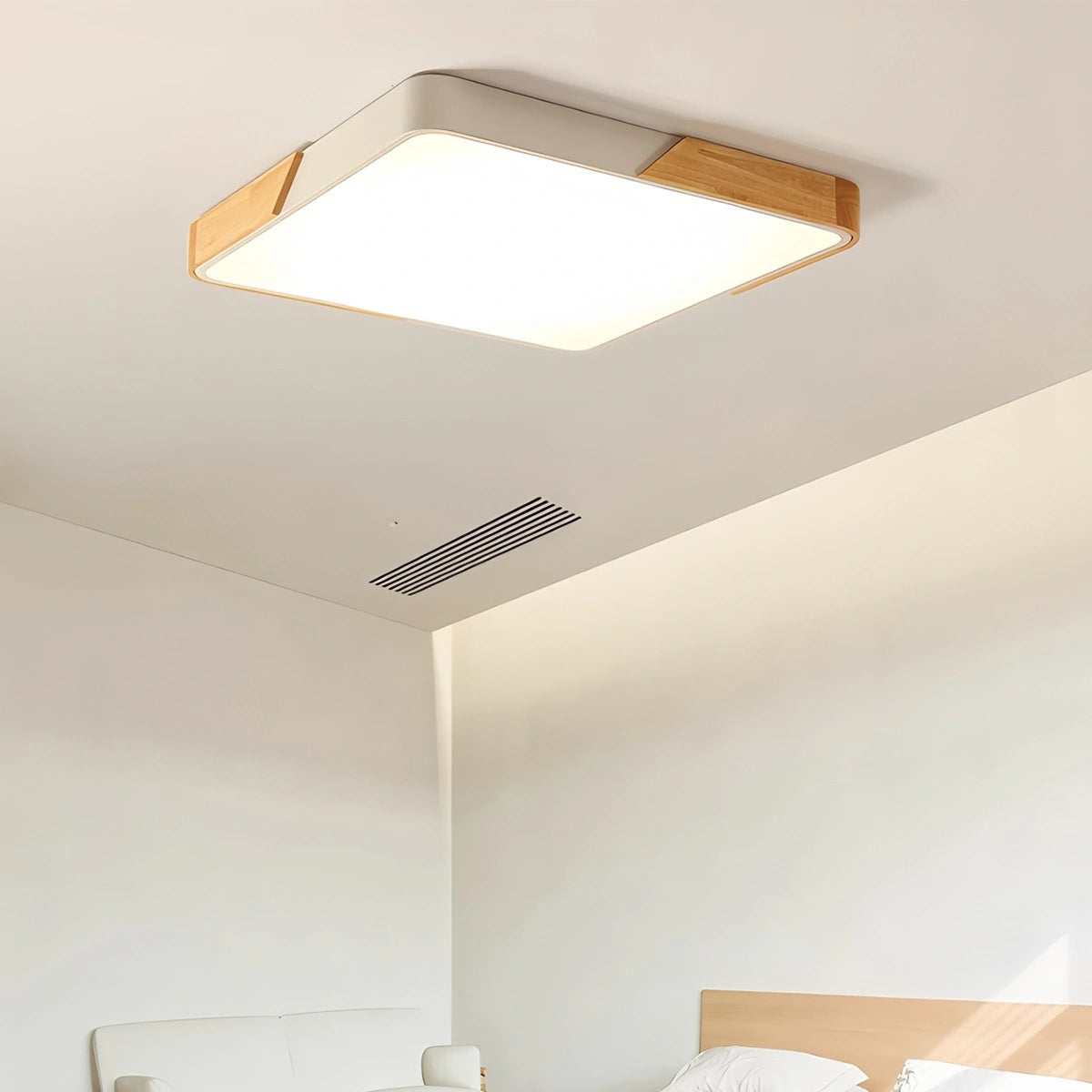 Antizer Minimalist Wood Ceiling Light for Bedroom