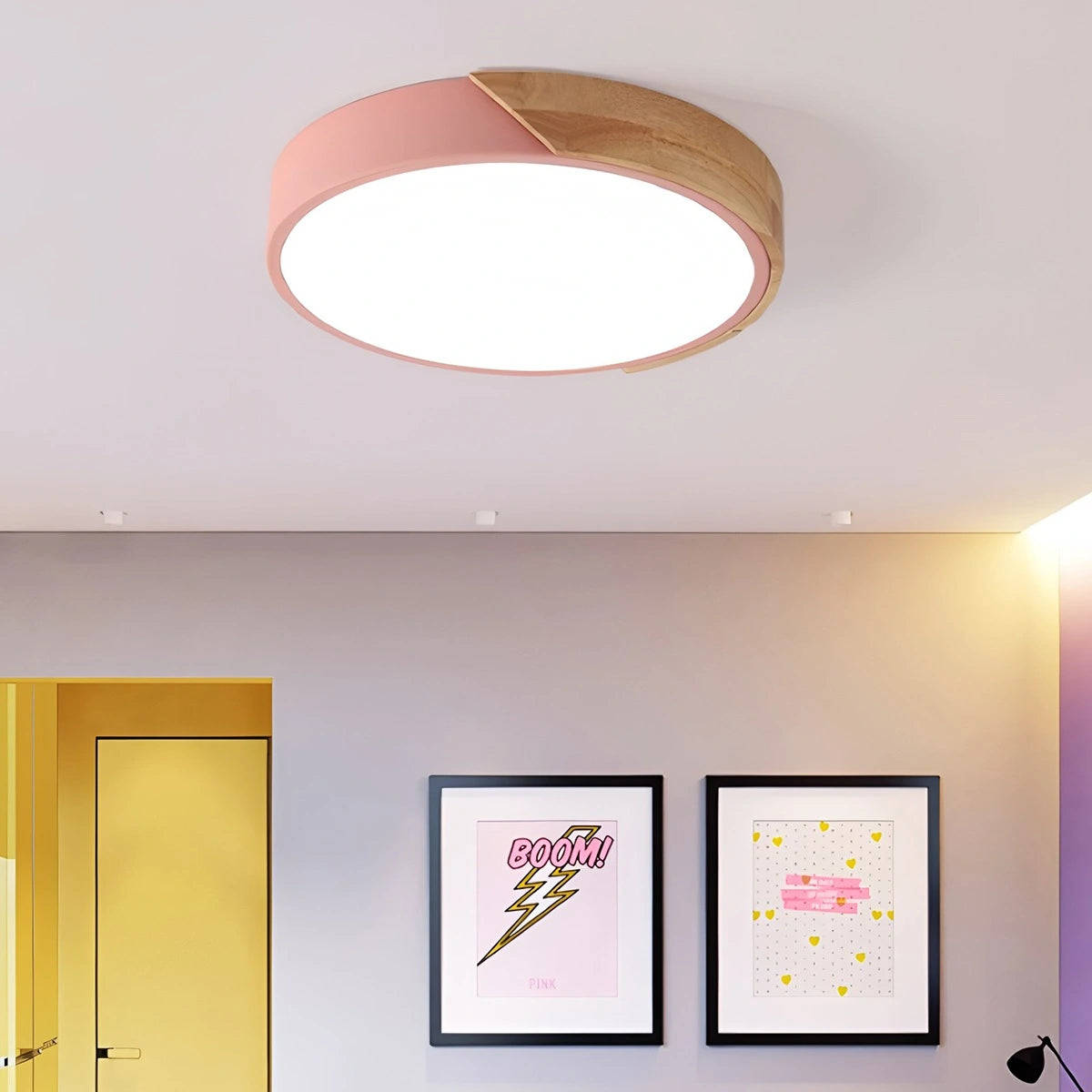 Antizer Minimalist Wood Ceiling Light for Bedroom