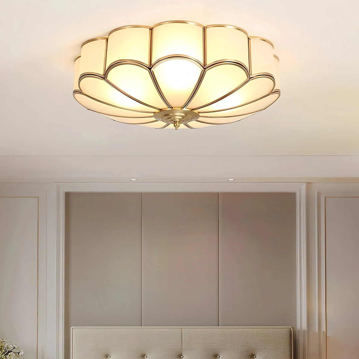Antizer Flower Shape Glass Recessed Ceiling Light
