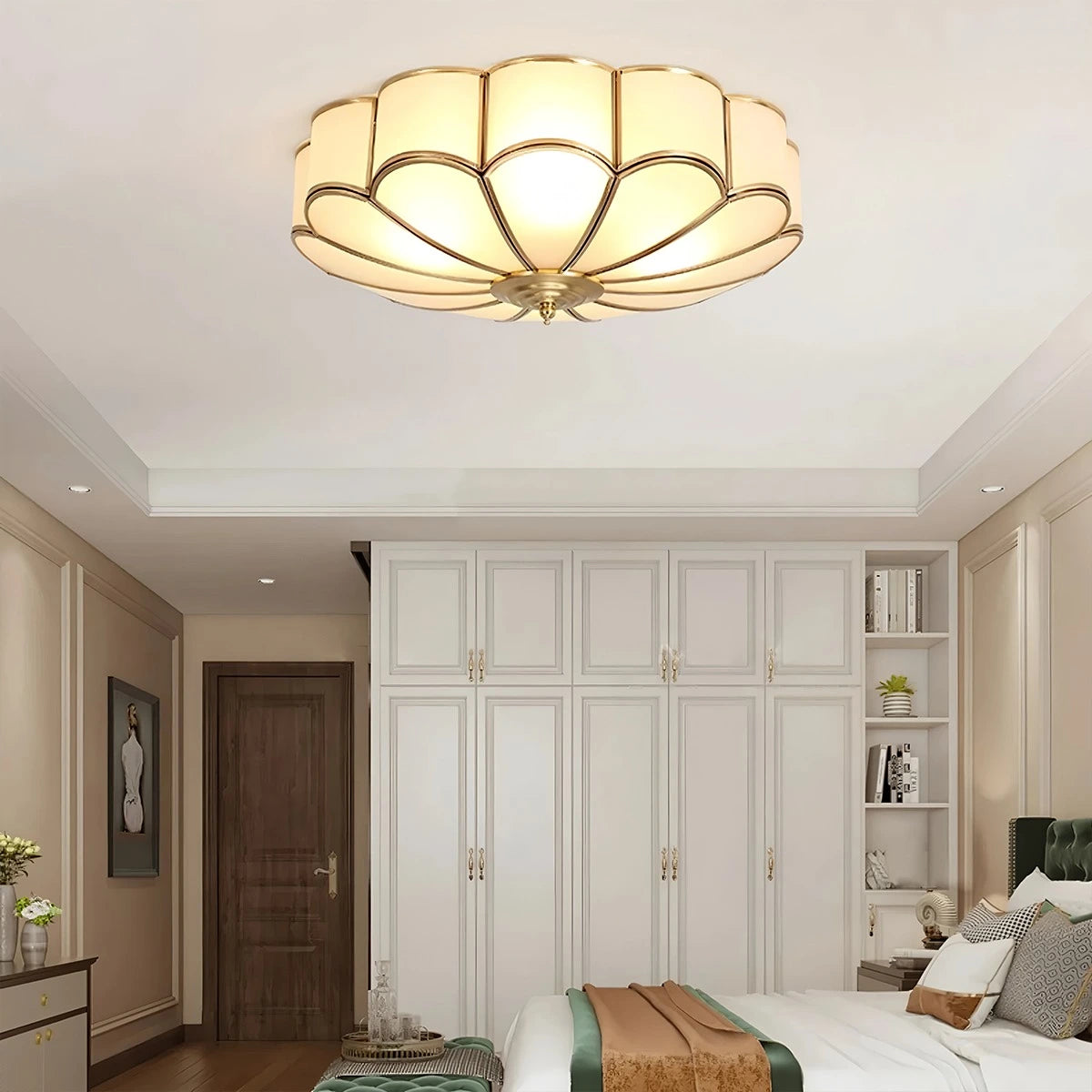 Antizer Flower Shape Glass Recessed Ceiling Light