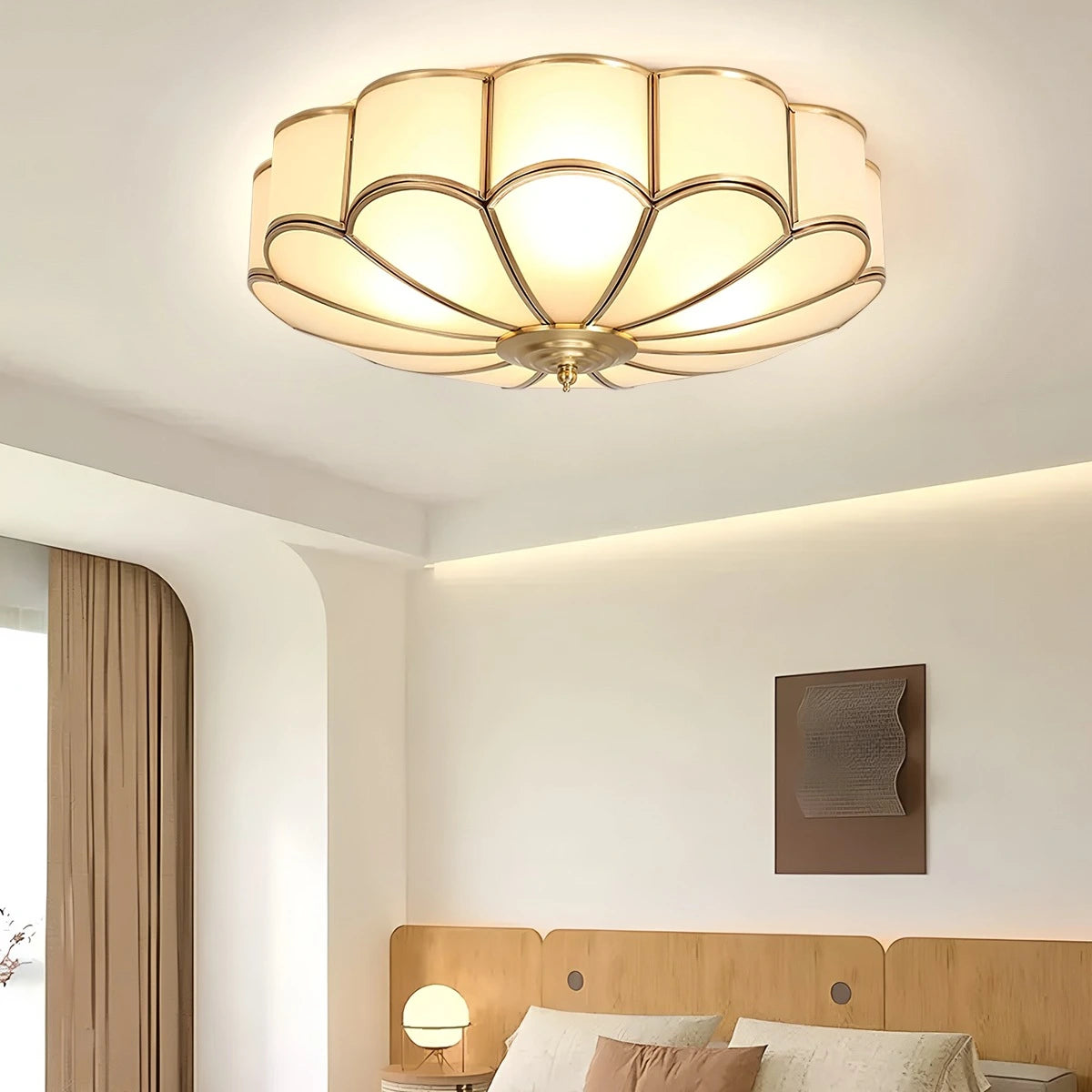 Antizer Flower Shape Glass Recessed Ceiling Light