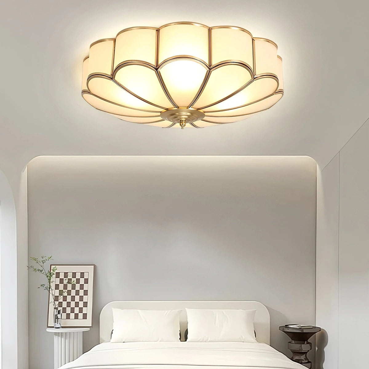 Antizer Flower Shape Glass Recessed Ceiling Light