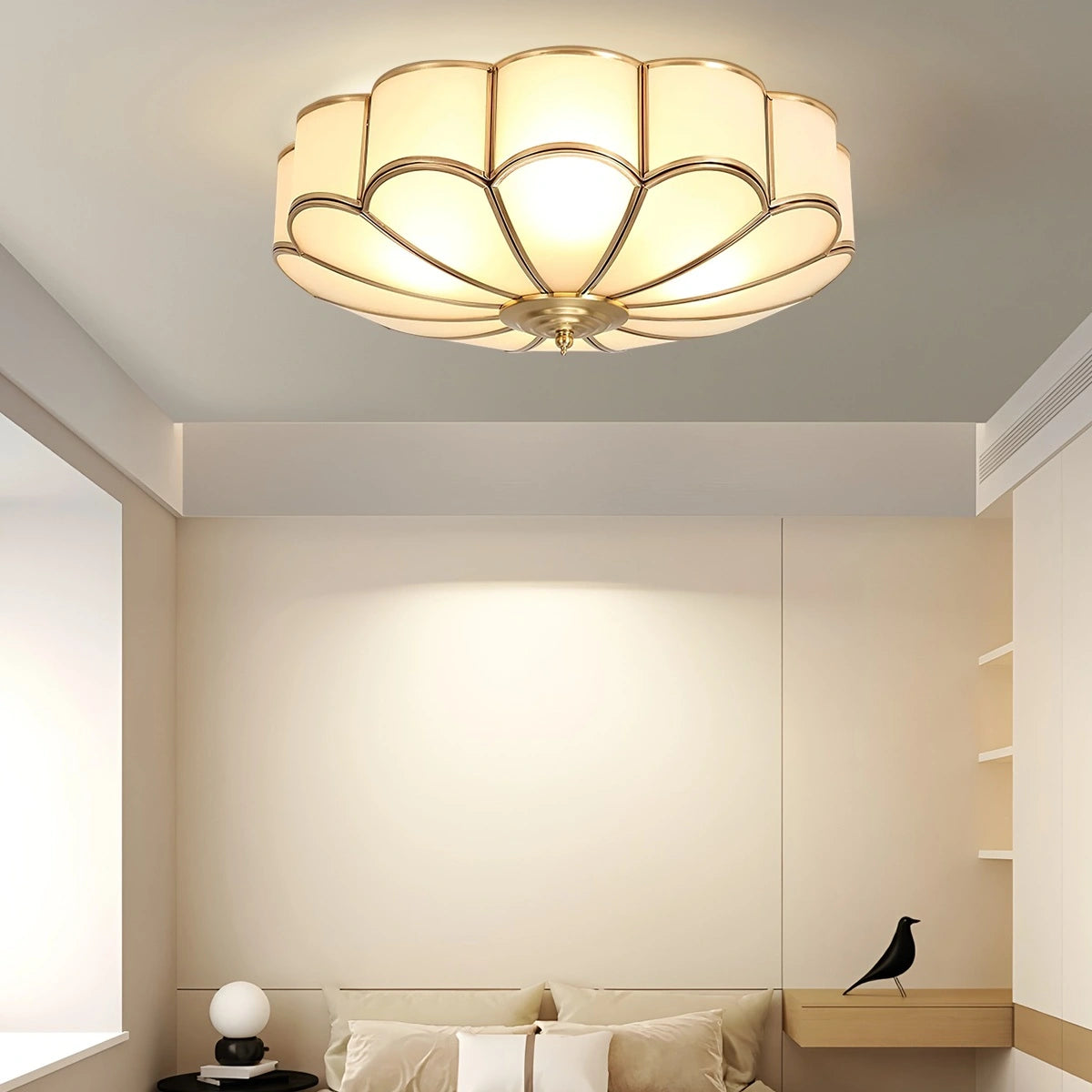 Antizer Flower Shape Glass Recessed Ceiling Light