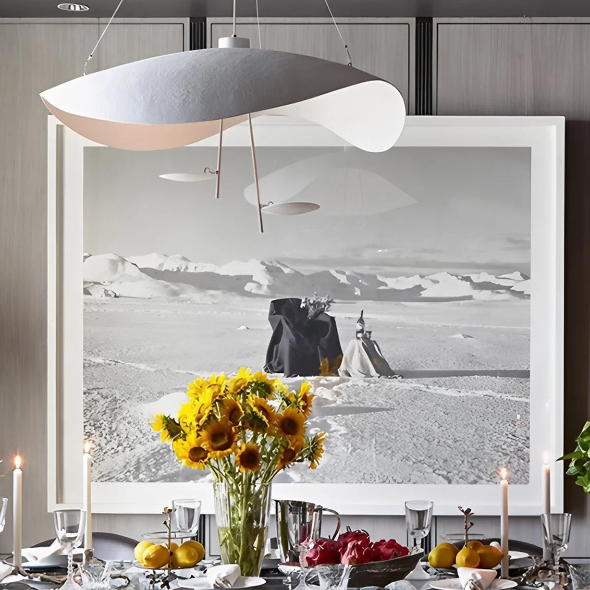 Antizer Modern Sculptural Leaf Pendant Light