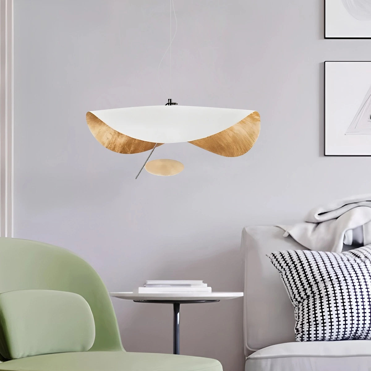 Antizer Modern Sculptural Leaf Pendant Light