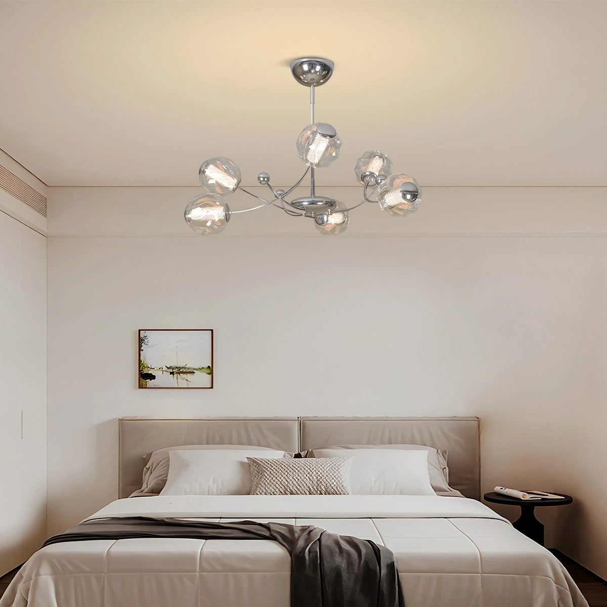 Antizer French Minimalist Glass Ball Chandelier