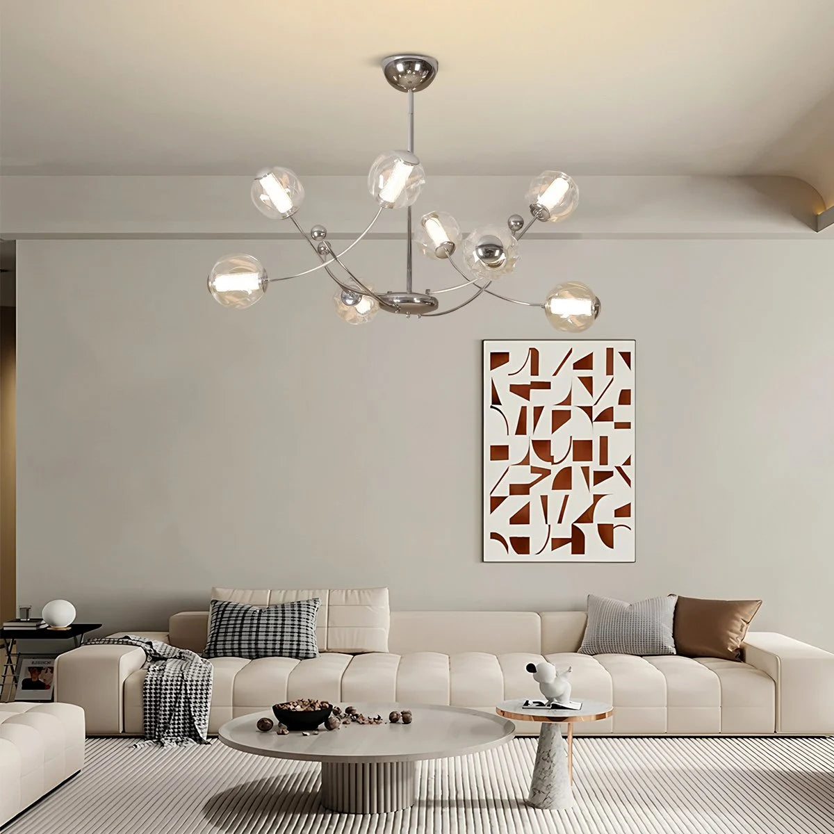 Antizer French Minimalist Glass Ball Chandelier
