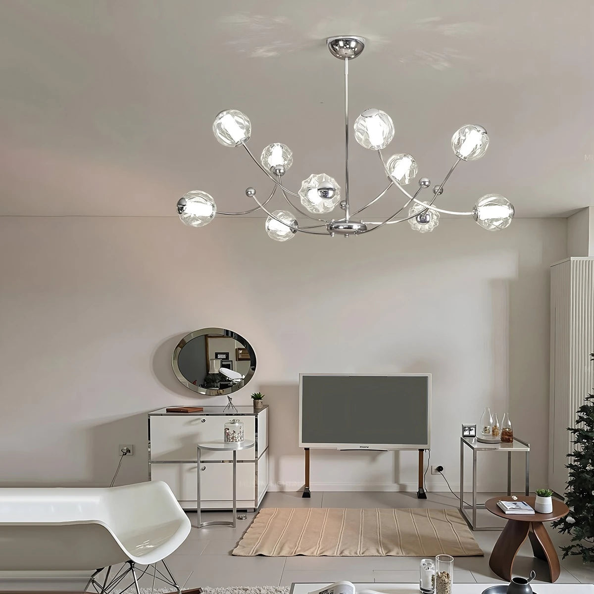 Antizer French Minimalist Glass Ball Chandelier