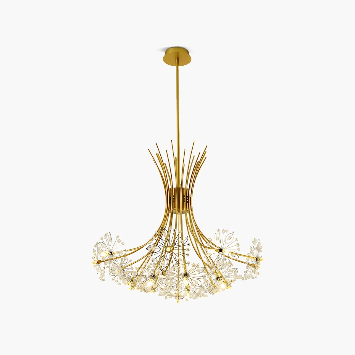 Antizer Gypsophila Bouquet Crystal Flower Chandelier