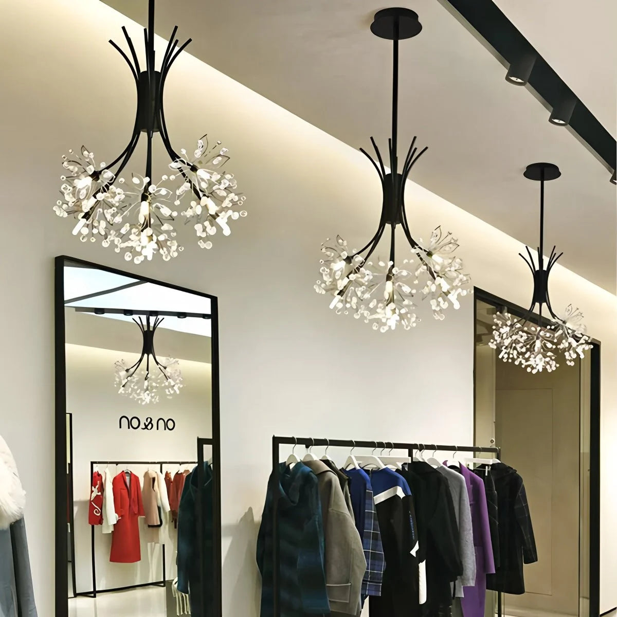 Antizer Gypsophila Bouquet Crystal Flower Chandelier