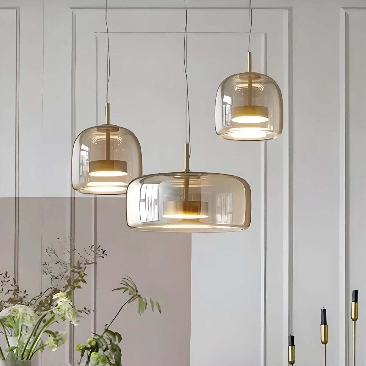 Antizer Morden Glass Pendant Light for Dining Room