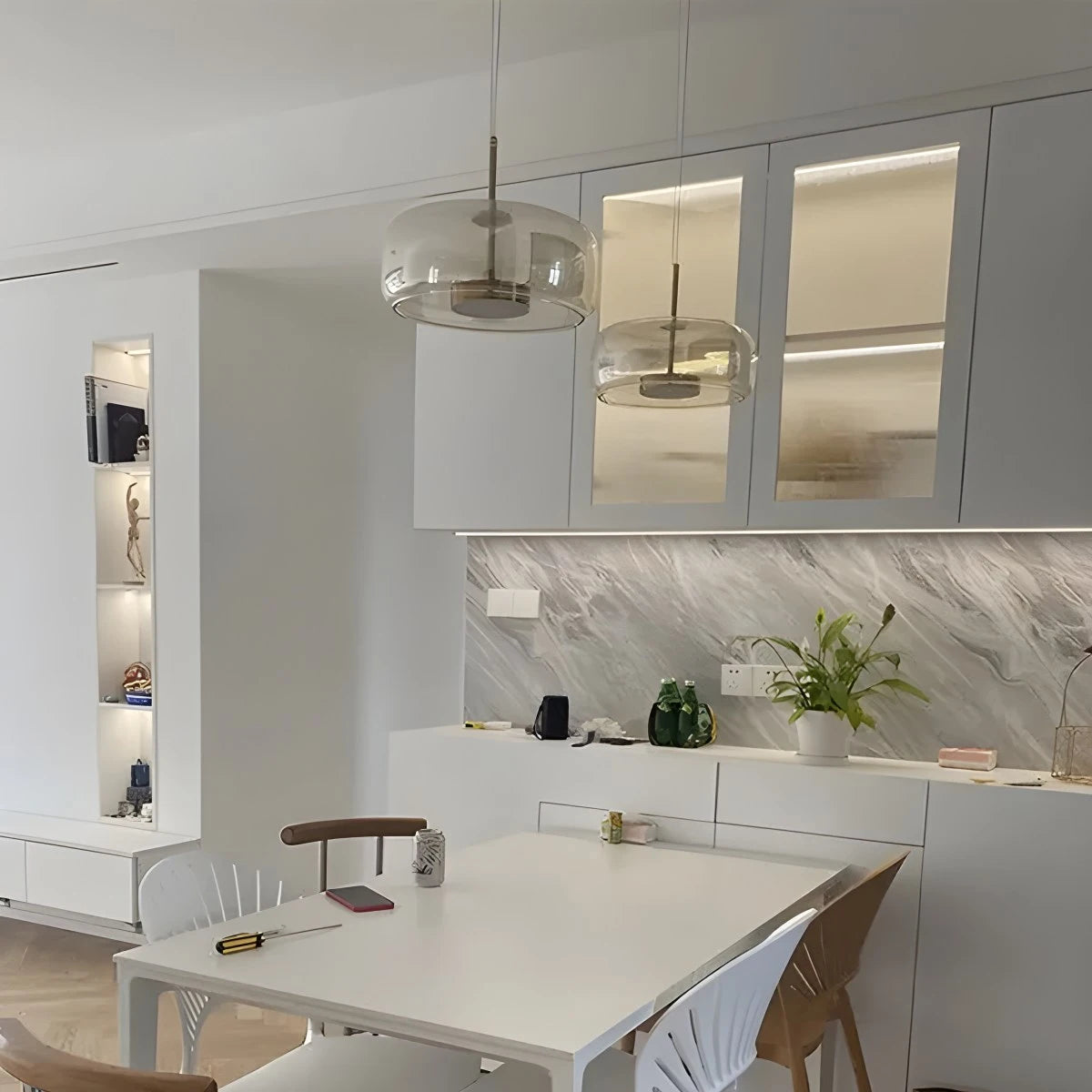 Antizer Morden Glass Pendant Light for Dining Room