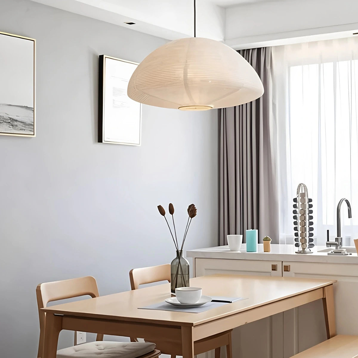 Antizer Hikari Paper Lantern Pendant Light for Bedroom