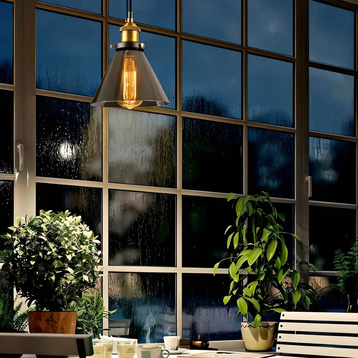 Antizer Mabel Glass Pendant Light for Kitchen Island