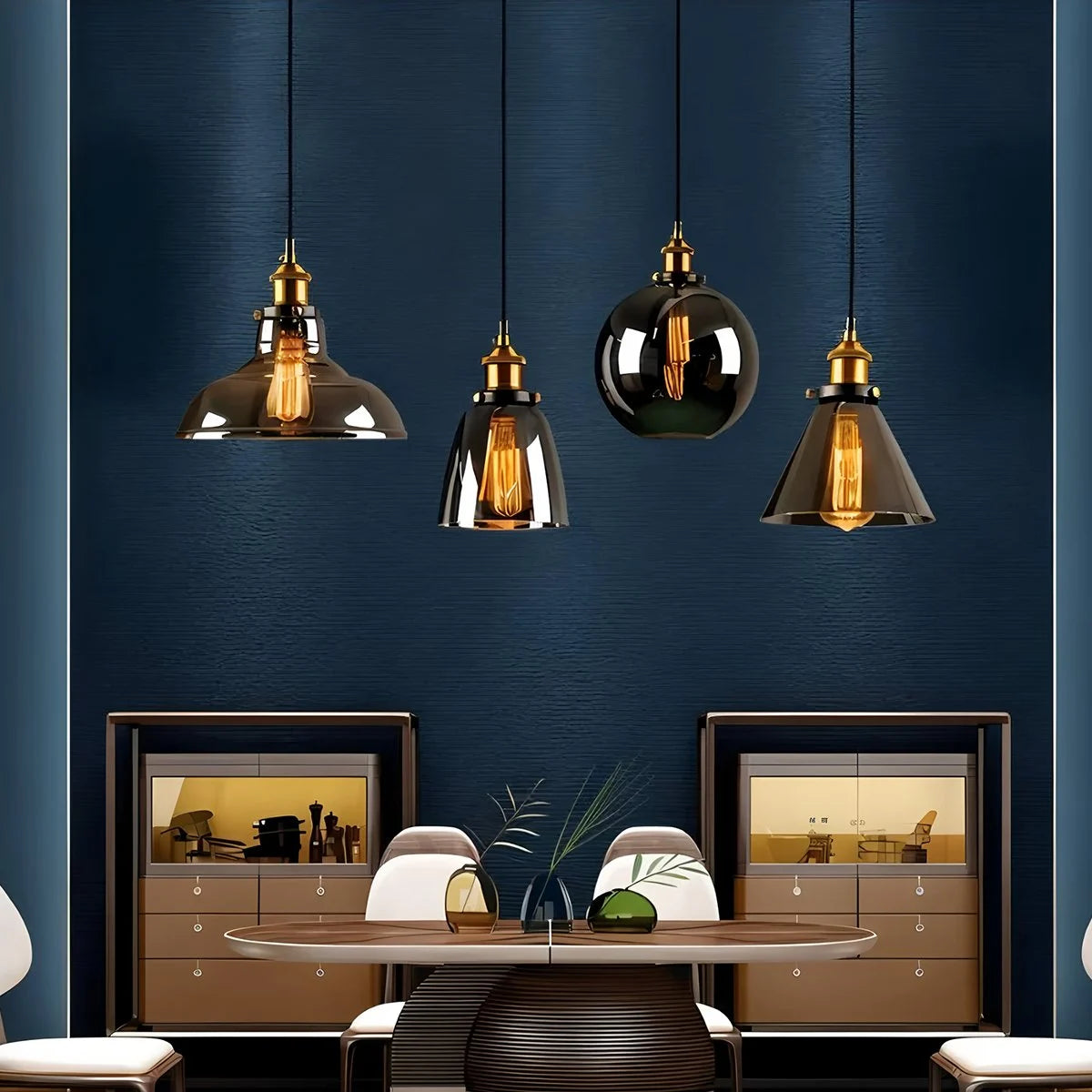 Antizer Mabel Glass Pendant Light for Kitchen Island