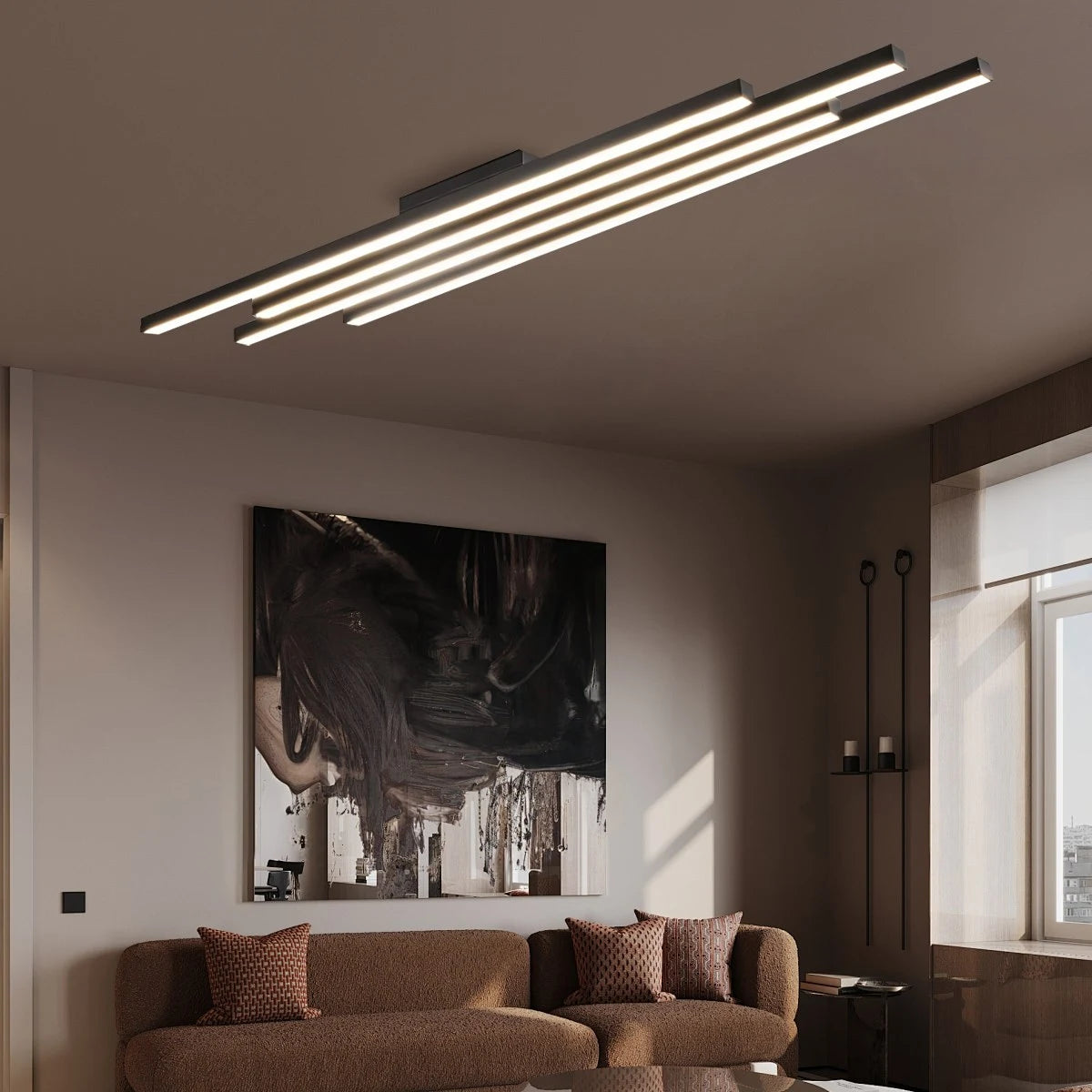 Antizer Linear Multi-Bar LED Pendant Light
