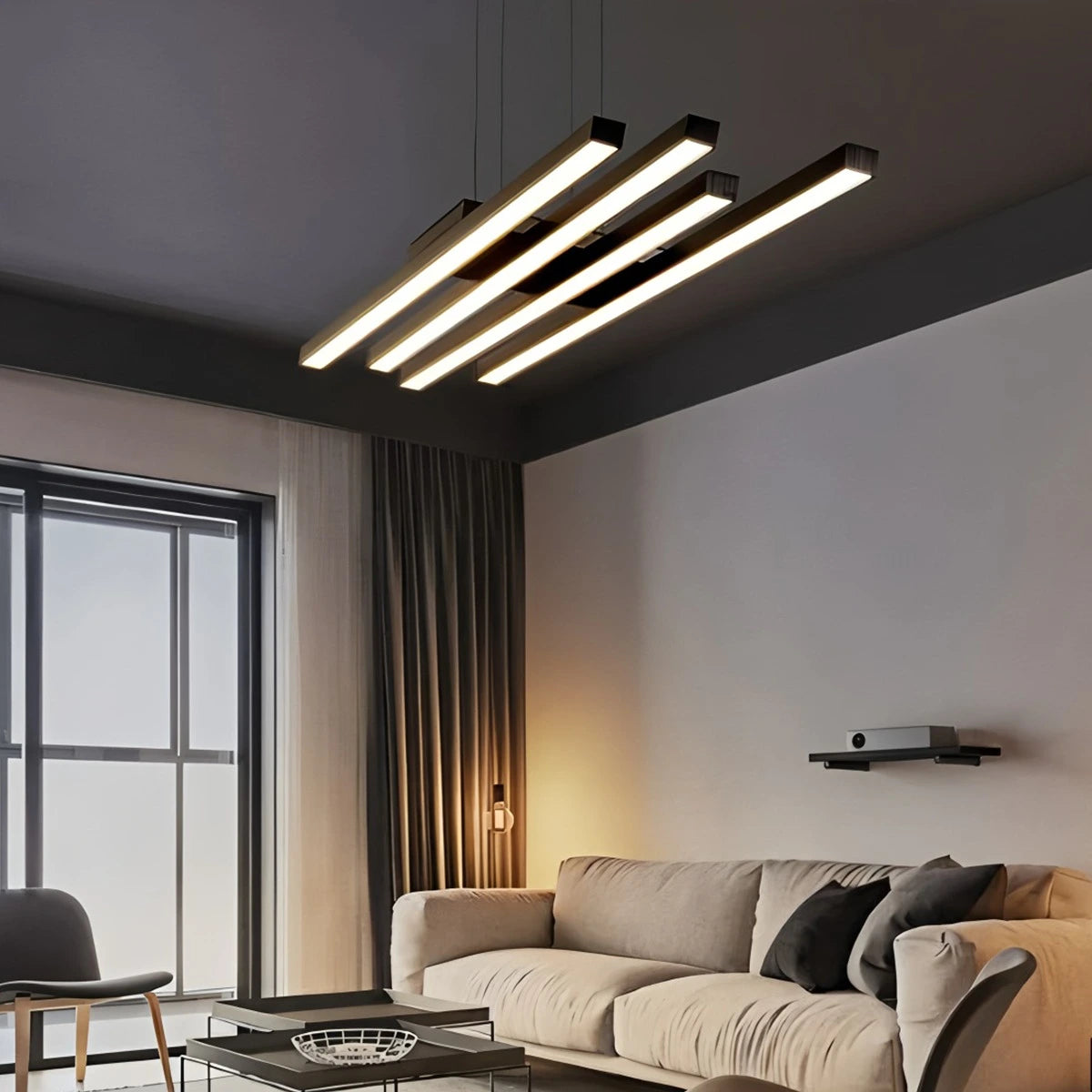 Antizer Linear Multi-Bar LED Pendant Light