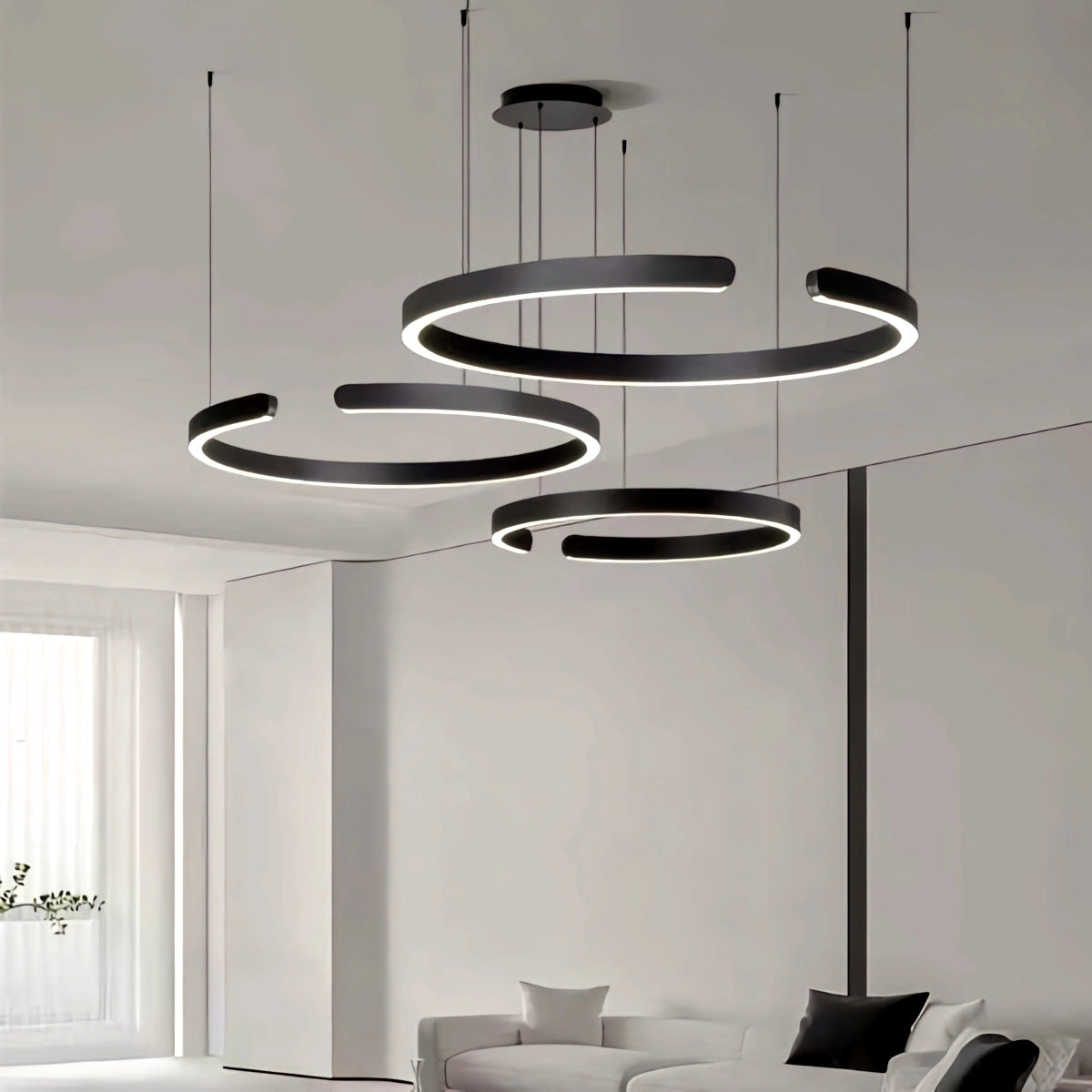 Antizer Modern Ring LED Chandelier for Living Room