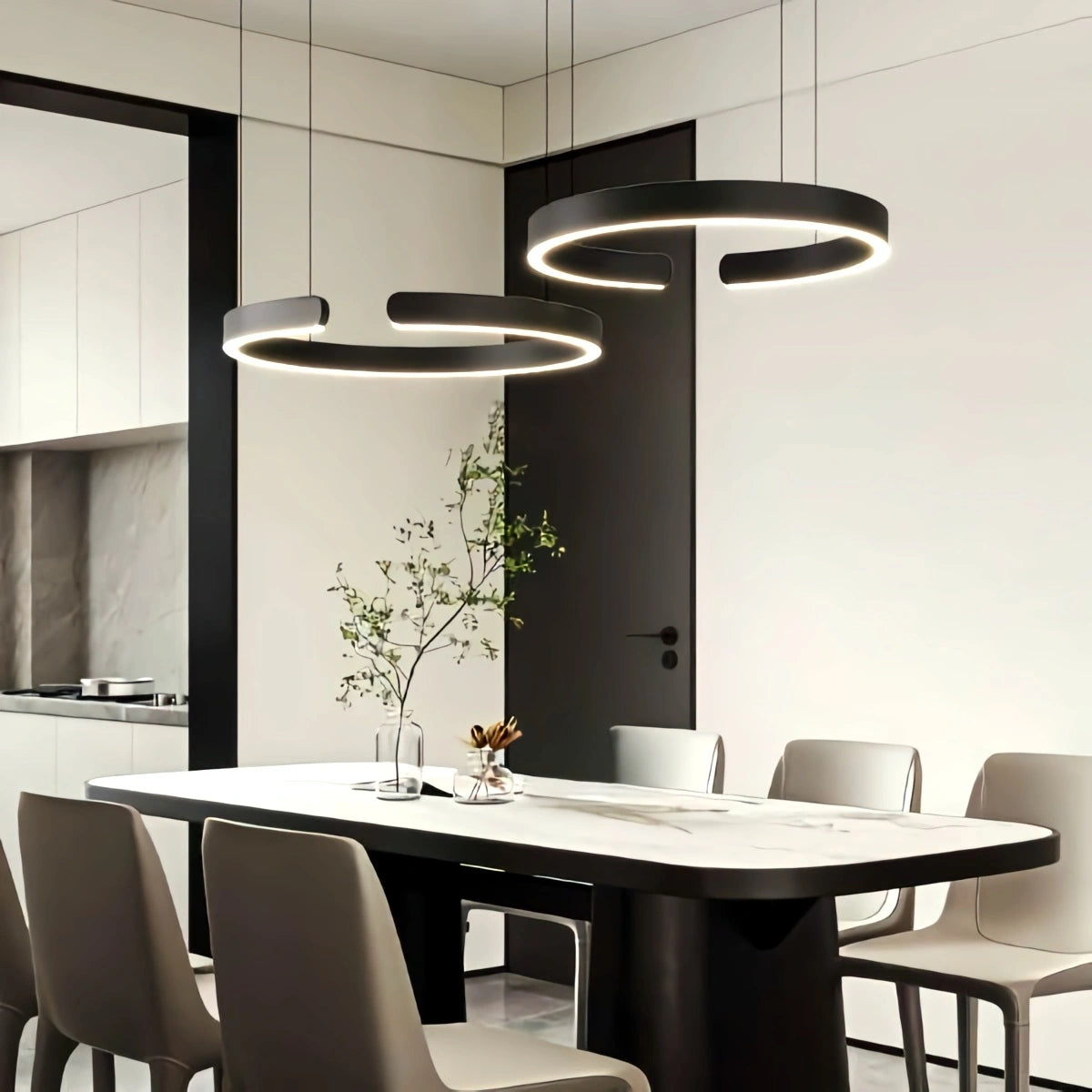 Antizer Modern Ring LED Chandelier for Living Room