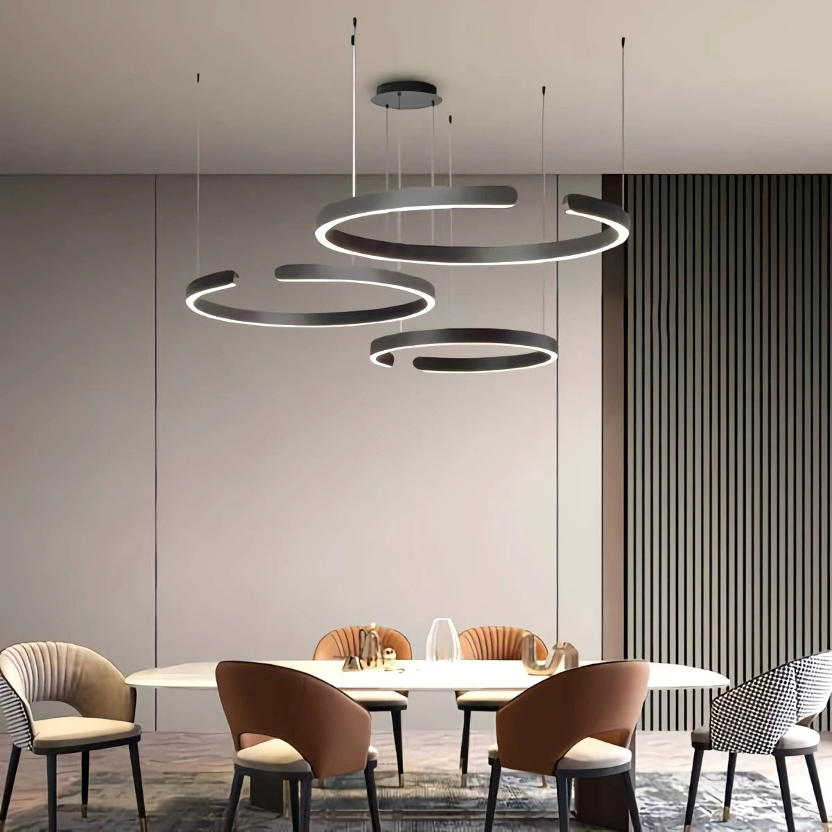 Antizer Modern Ring LED Chandelier for Living Room