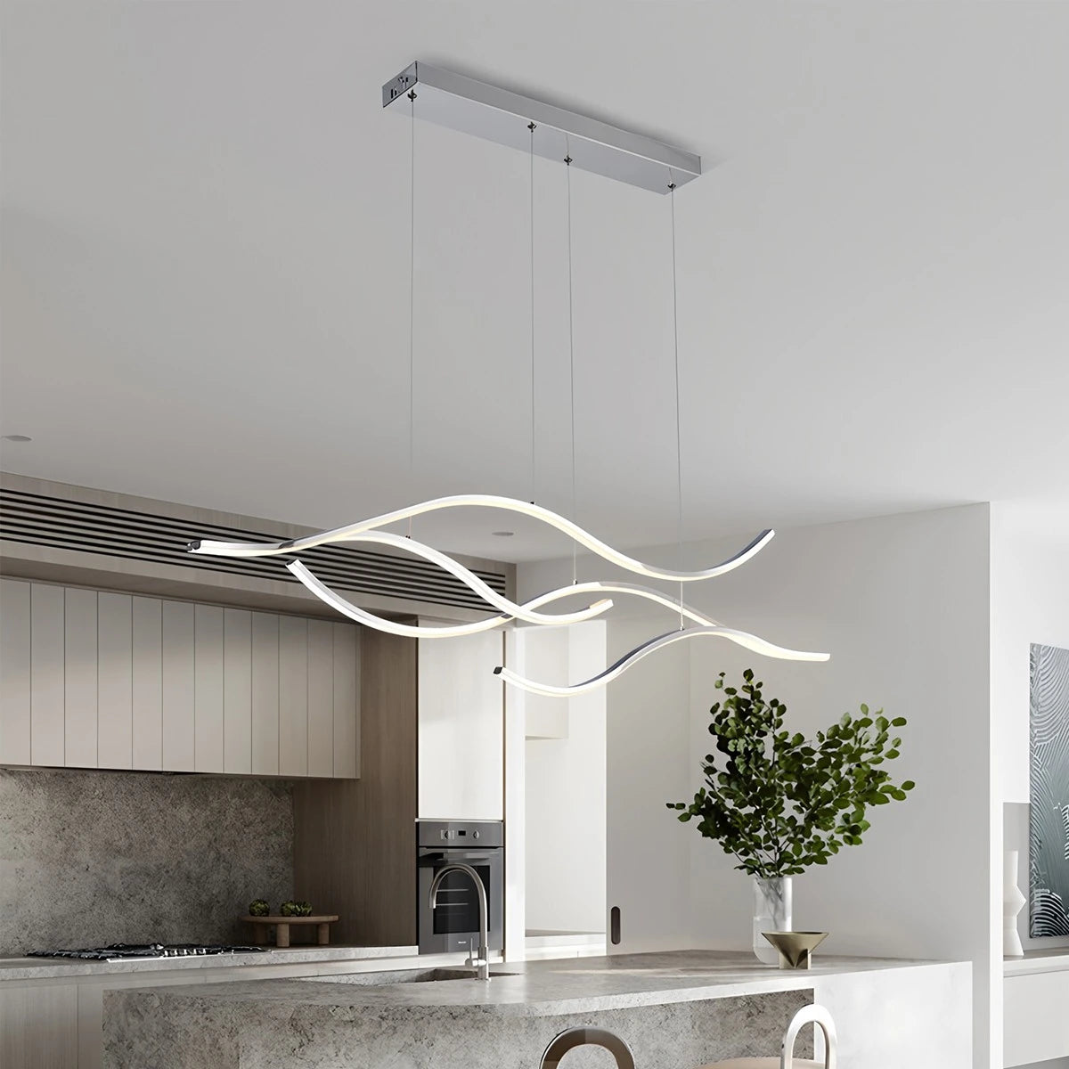 Antizer Modern Waves Hanging Pendant Light