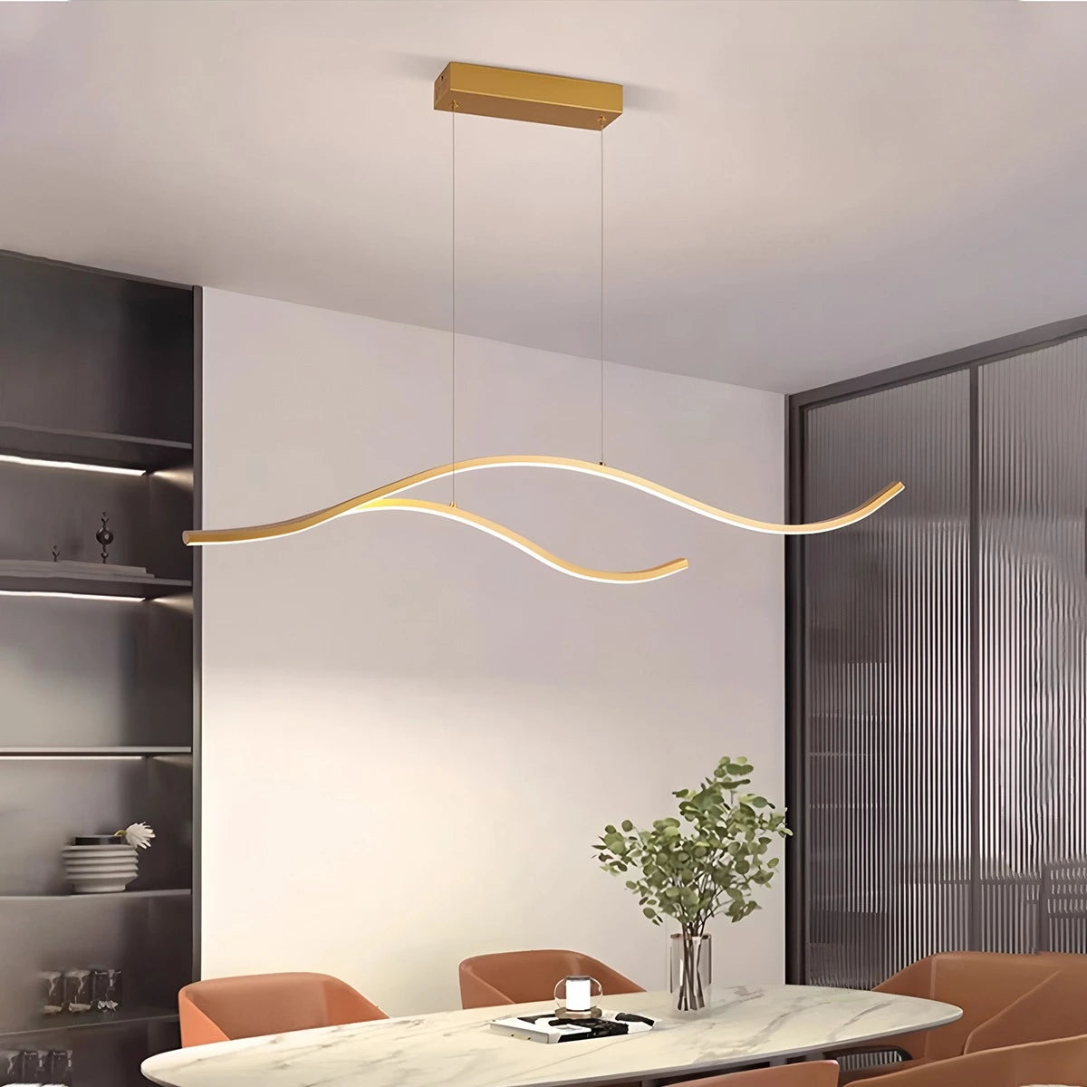 Antizer Modern Waves Hanging Pendant Light