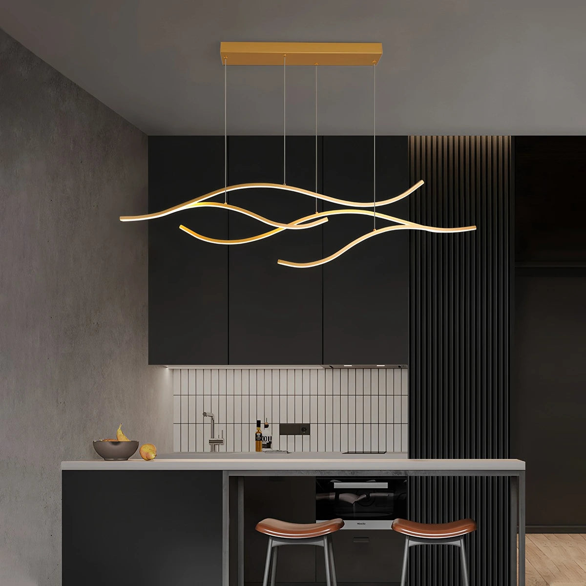 Antizer Modern Waves Hanging Pendant Light
