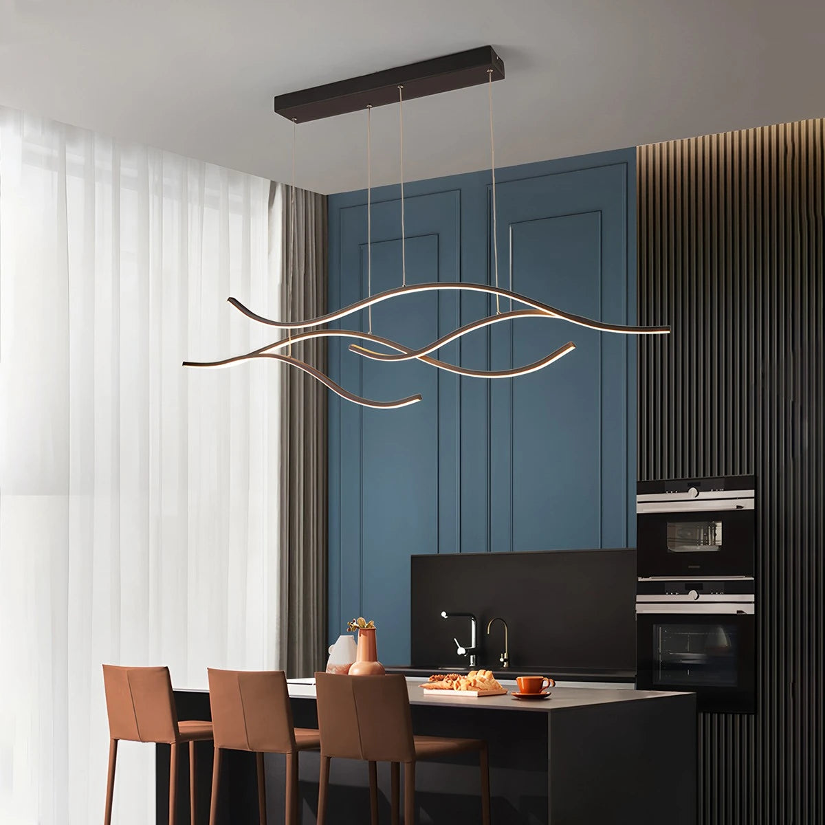 Antizer Modern Waves Hanging Pendant Light