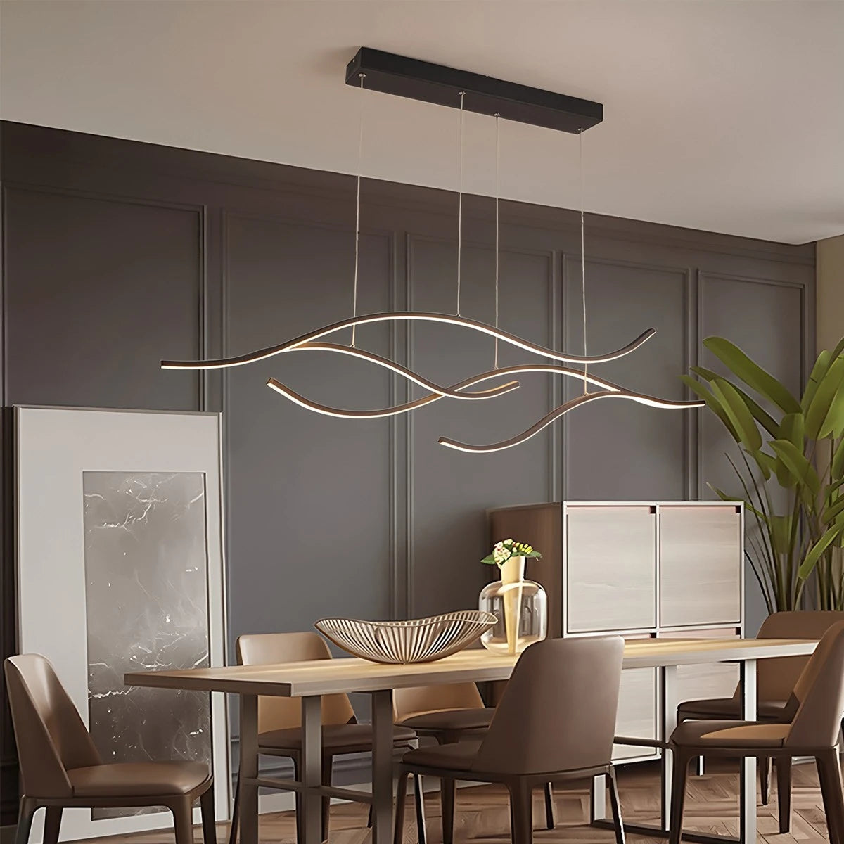 Antizer Modern Waves Hanging Pendant Light