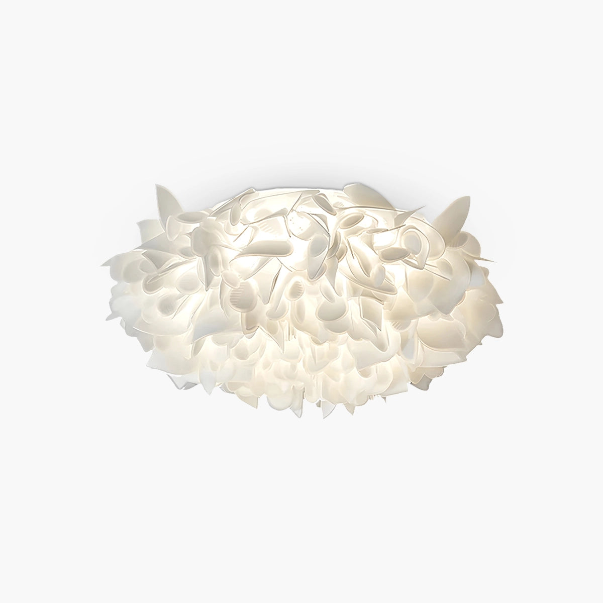 Antizer White Flower-Shaped Flush Mount Ceiling Light
