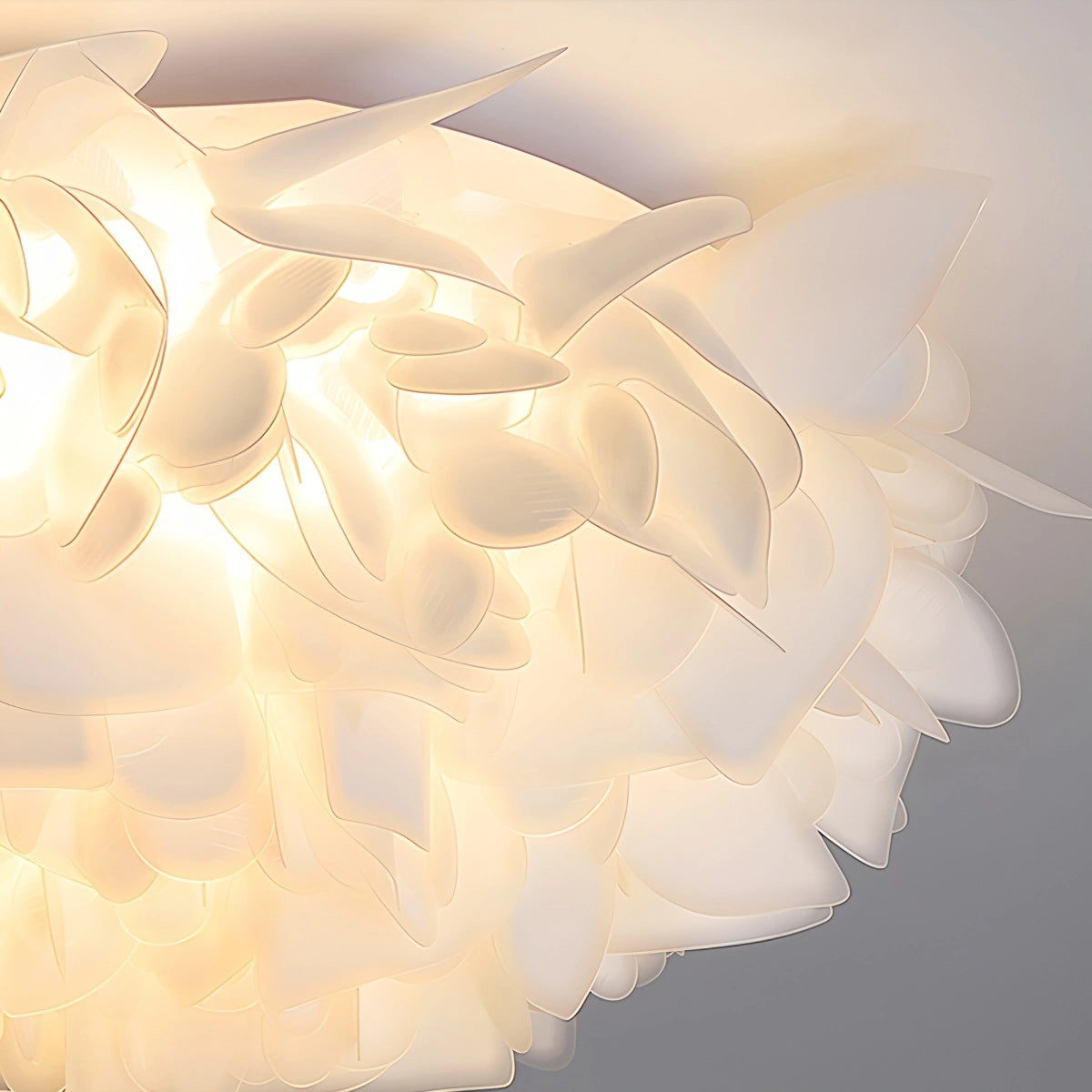 Antizer White Flower-Shaped Flush Mount Ceiling Light